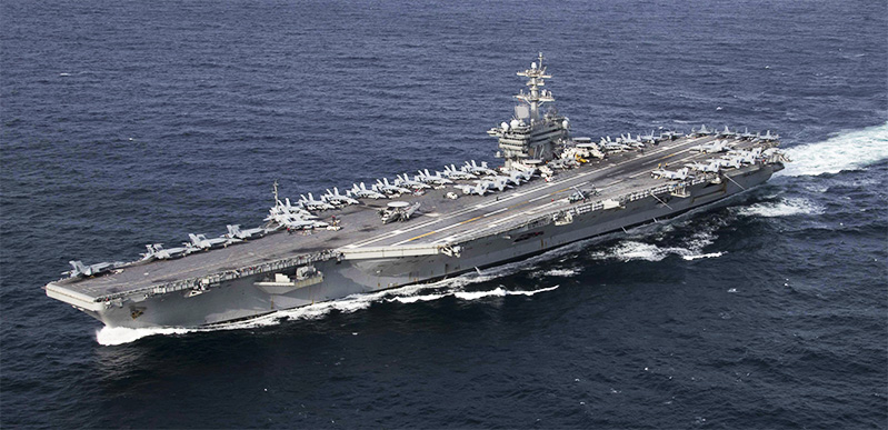 The U.S. Navy aircraft carrier USS Abraham Lincoln