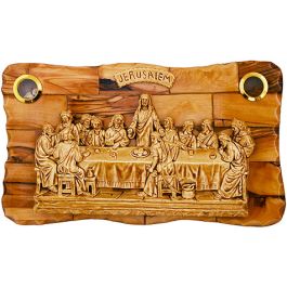 'The Last Supper' Olive wood plaque - The Jerusalem Gift Shop