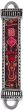Yair Emanuel Embroidered Beads Aluminium Mezuzah Case | Red & Black