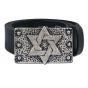 Star of David Hand Made Leather Belt