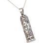 Mezuzah Star of David 925 Silver Pendant - Shield of David with Shema Yisrael Scroll
