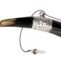 Anointing Yemenite Shofar Covered in Silver and Decorated with a Menorah - Detail 2