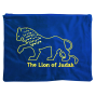 Blue Velvet Tallit Bag with Gold Lion of Judah