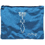 Blue Velvet Tallit Bag with Silver Grafted In