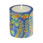 Yair Emanuel 'Seven Species' Hand Painted Memorial (Yahrzeit) Candle Holder