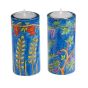 Yair Emanuel 'Seven Species' Round Hand-Painted Candlesticks