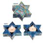Yair Emanuel Hand Painted Star of David Candlesticks - Oriental