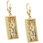14 Carat Gold Roman Glass 'Grafted In' Messianic Earrings