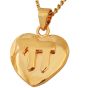 Goldfill Chai 'Life' Heart Pendant