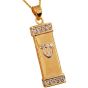 Goldfill Two-Tone 'Shin' on Mezuzah Pendant by 'Marina'