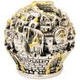 Silver Jerusalem Ball Ornament with Western Wall