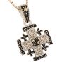 'Jerusalem Cross' Squared Pendant with Marcasite