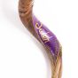 Decorated Kudu Yemenite shofar - The Lion of Judah with Purple background 40 inches, Half Polished - The Best Quality Sound