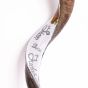 Decorated Kudu Yemenite shofar - The Lion of Judah with White background 40 inches, Half Polished - The Best Quality Sound