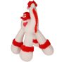 Stuffed Camel with 'I Love Jerusalem' Saddle and Heart - Red - front view