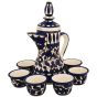 Middle Eastern Coffee Pot and Cup Set - Armenian Ceramic