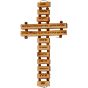 The Lord's Prayer - Olive Wood Cross in Hebrew - Wall Hanging - Small
