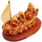 Jesus and the Miraculous Catch of Fish - Olive Wood Ornament - Made in Bethlehem - from above