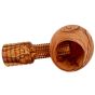 Olive Wood Screw Nutcracker from Bethlehem - edge view
