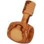 Olive Wood Screw Nutcracker from Bethlehem -side view