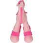 Stuffed Pink Toy Camel with 'Princess Jerusalem' and 'Crown' Embroidered Saddle - front view