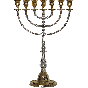 Silver & Gold Plated Tall Menorah