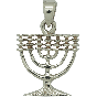 Sterling Silver Menorah Pendant
