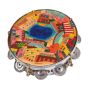 Handpainted Jerusalem Tambourine
