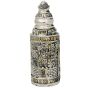 Sefer Torah Scroll - Jerusalem design - 3D Silver and Gold Plated Case - closed