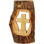 Cross Carved from Olive Wood Branch