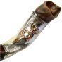 Silver Grafted In with Olive Branch Large Yemenite Shofar - Detail
