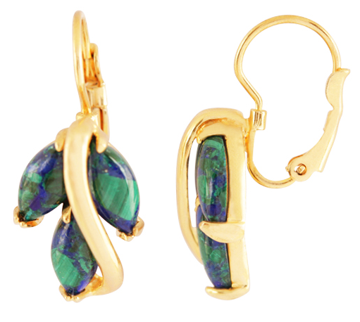 Gold filled earrings with Eilat stone