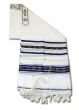 Messianic - Grafted In Prayer Shawl Silver & Blue 
