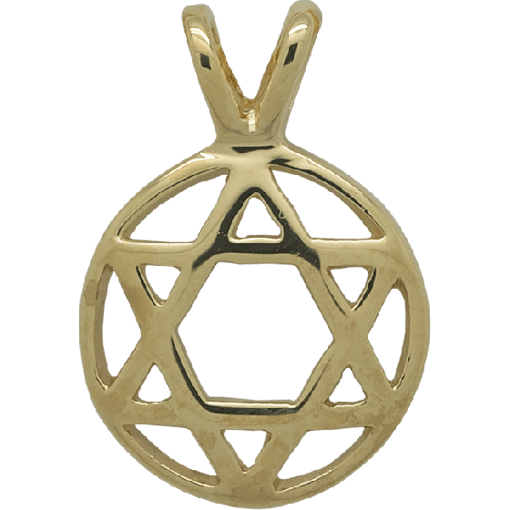 Double Bail Star of David in gold plating