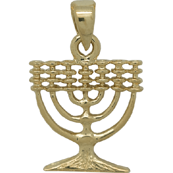 Gold Plated Menorah Pendant