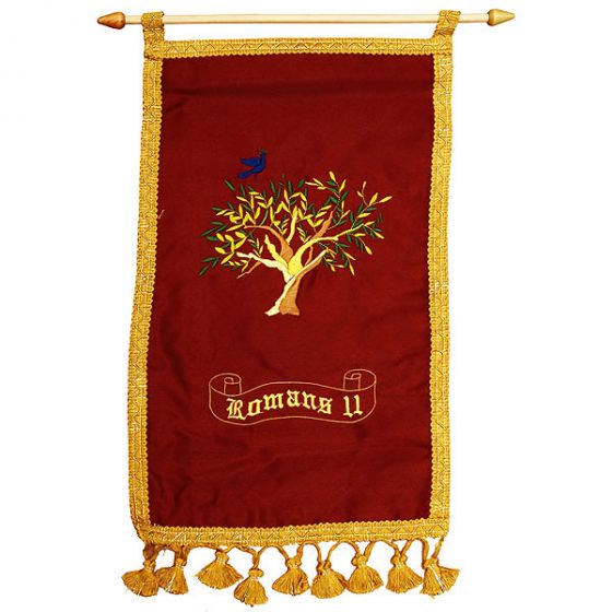 Romans 11 Grafted in Banner - red