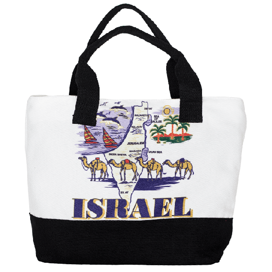 Israel Map Canvas Tote Bag 