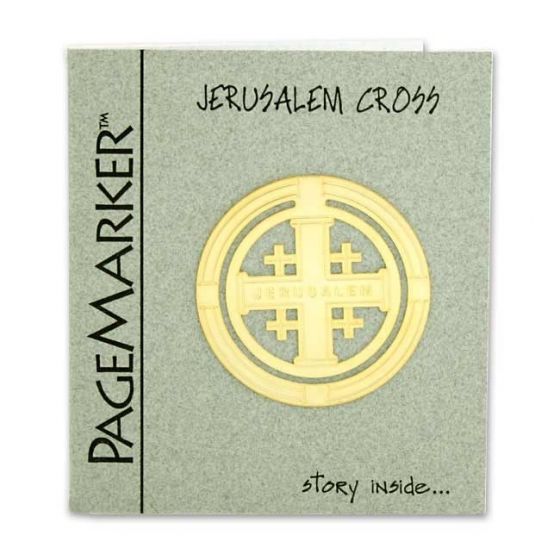 Jerusalem Cross - 24k Gold Plated Bookmark