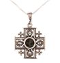 Genuine Widow's Mite Coin of Mark 12:41 in Sterling Silver jerusalem Cross Pendant