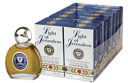 14 high-quality ceremonial Light of Jerusalem anointing oils 