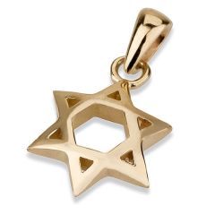 14kt Gold Small Arched Star of David