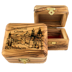 Bethlehem, Nativity Square Olive Wood Box