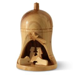 Christmas Tree Olive Wood Decoration - Bell