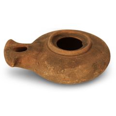 Clay Oil Lamp - Herodian - Antique style - Replica Clay Lamp from time of Yeshua / Jesus