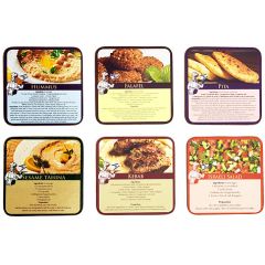 Israeli Cuisine - Coaster Set - Six Pieces