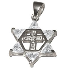 Cross inside Star of David
