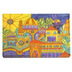 Yair Emanuel 'Jerusalem Colors' Bread Board with Knife and Stand