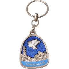 Enamel Jerusalem Keychain