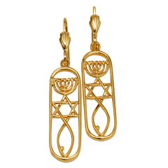 Star of David with Opal Earrings
