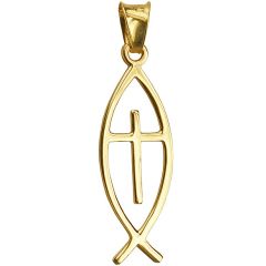 14 Carat Gold Ichthus - Cross within a Fish